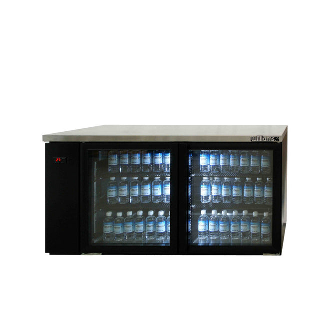 Boronia - One Door Black Colorbond Remote Back Bar Counter Display Refrigerator