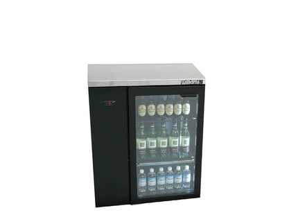 Cameo - One Door Black Colorbond Remote Back Bar Counter Display Refrigerator