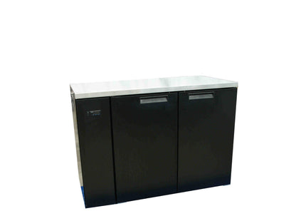 Cameo - Two Door Black Colorbond Remote Back Bar Counter Display Refrigerator