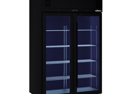 Pearl  - Two Door Black Colorbond Upright Display Refrigerator