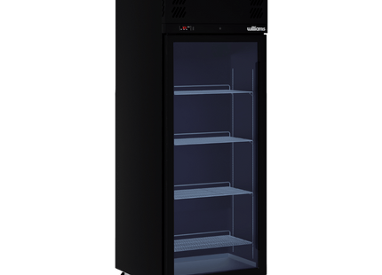Pearl - One Door Black Colorbond Upright Display Refrigerator