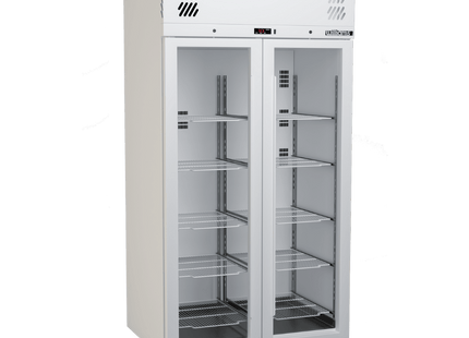 Pearl - Slim Two Door White Colorbond Upright Display Refrigerator