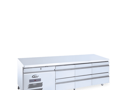 Under Broiler Counter - Six Drawer Self Contained Lowline Refigerator
