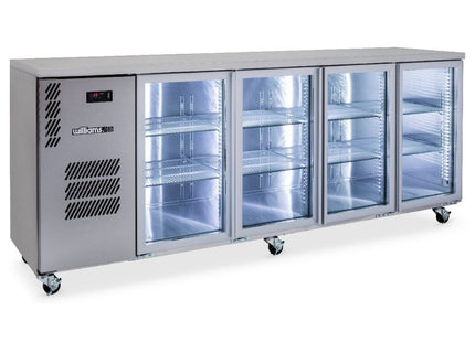 Cameo - Four Door Stainless Steel Under Counter Display Refrigerator