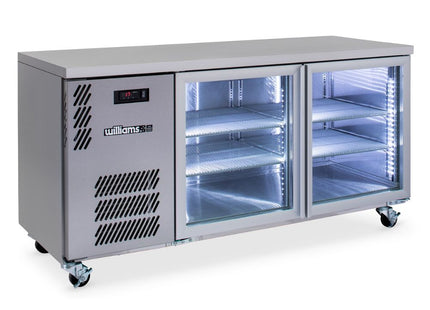 Boronia - Two Door Stainless Steel Under Counter Display Refrigerator