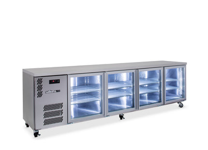 Boronia -  Four Door Stainless Steel Under Counter Display Refrigerator