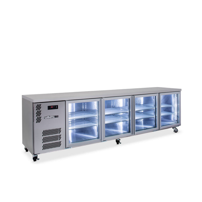 Boronia -  Four Door Stainless Steel Under Counter Display Refrigerator