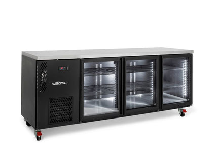 Cameo Mini - Three Door Black Colorbond Under Counter Display Refrigerator