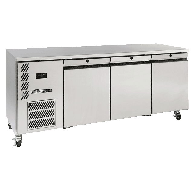 Opal - Three Door Stainless Steel Under Counter Freezer