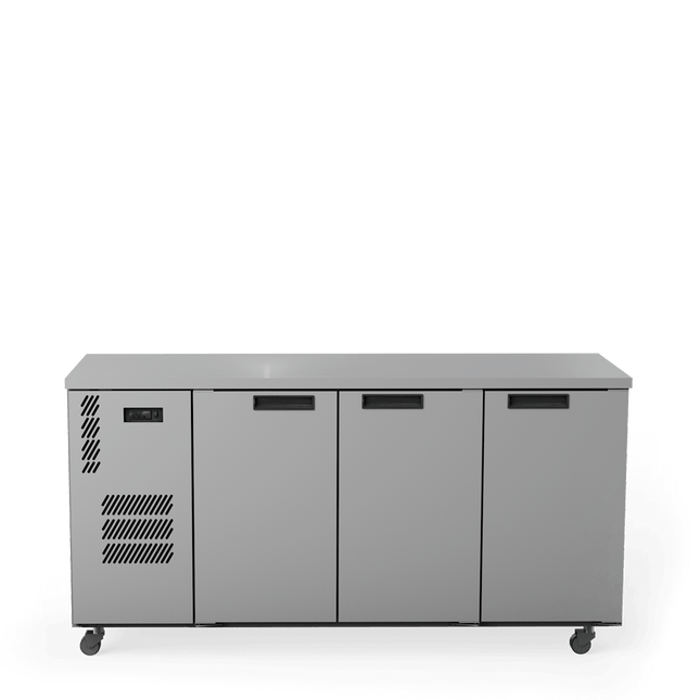 Cameo - Three Door Stainless Steel Under Counter Display Refrigerator