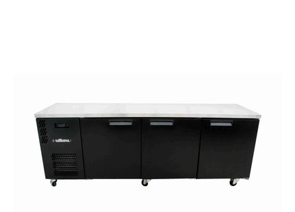 Boronia - Three Door Black Colorbond Under Counter Display Refrigerator