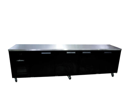 Boronia -  Four Door Black Colorbond Under Counter Display Refrigerator