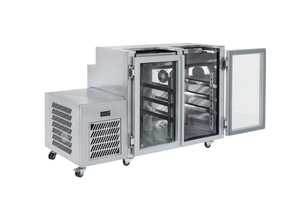 Glass Chiller - Two Door Self Contained Glass Chiller Slimline with two shelves and left hand services