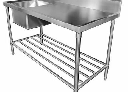 Sink Bench With Splashback W1800 X D600 X H900 Ss1618L