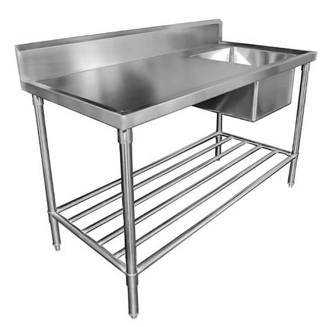 Sink Bench With Splashback Center W2100 X D600 X H900 Ss1621C