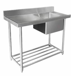Stainless Steel Dishwasher Single Inlet Sink W1200 X D600 X H900 Wss16165L