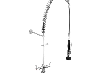 Stainless Steel Dual Bench Mounted Pre Rinse Unit