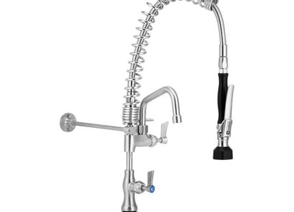 Compact Stainless Steel Single Bench Mount Pre-Rinse with 6" Pot Filler 