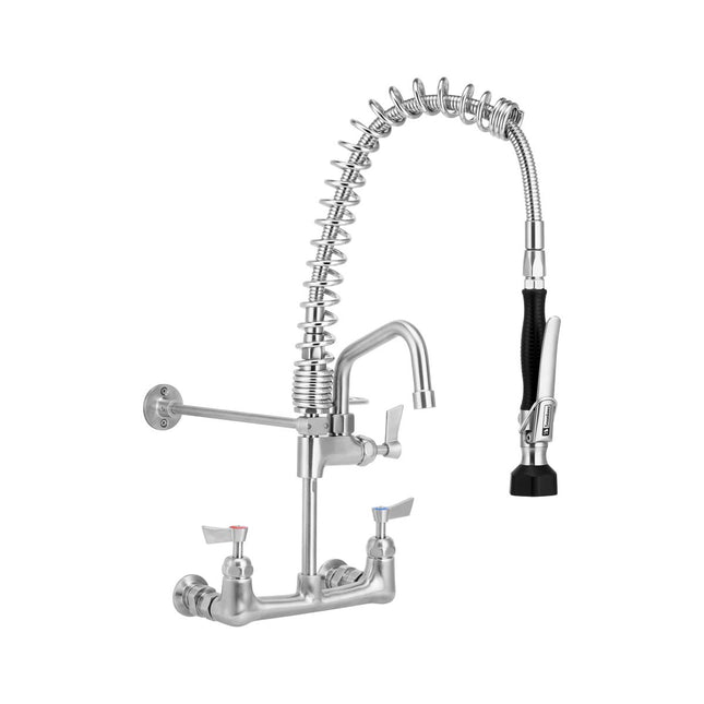 Compact Stainless Steel Exposed Wall Mounted Pre Rinse Unit With 6"Pot Filler 