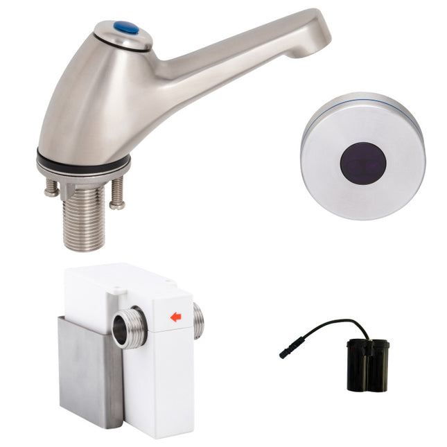 Pillar Tap with Hob-Mount Sensor Battery Operated 