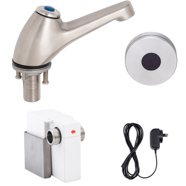 Pillar Tap with Hob-Mount Sensor Mains Operated 