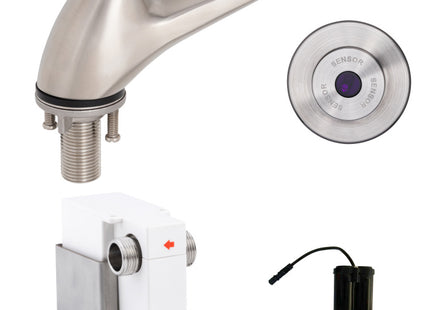 Pillar Tap with Wall-Mount Sensor Battery Operated 