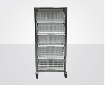 SS4040.5 Mobile 5x400x400 Stainless Steel mobile Rack Storage - 475 x 475 x 1350