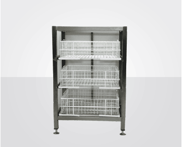 SS4040.3 3x400x400 Stainless Steel Rack Storage - 475 x 475 x 860